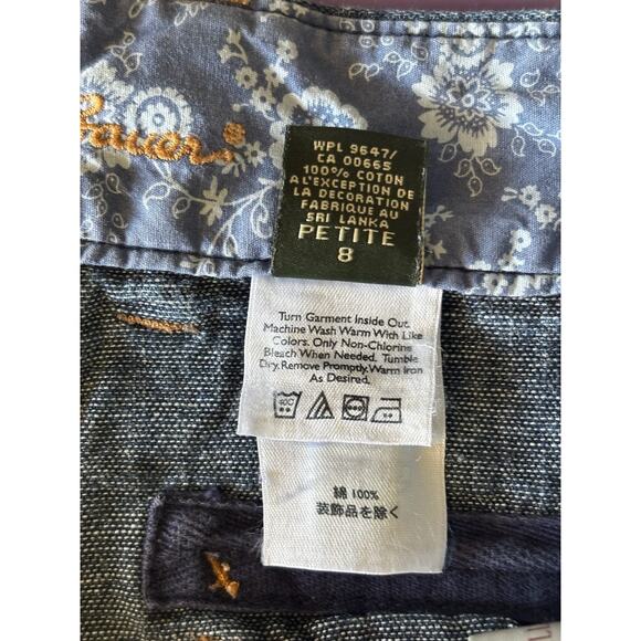 Eddie Bauer Womens Shorts Bermuda Denim Jean Blue Petite 8 Modest - Picture 4 of 7